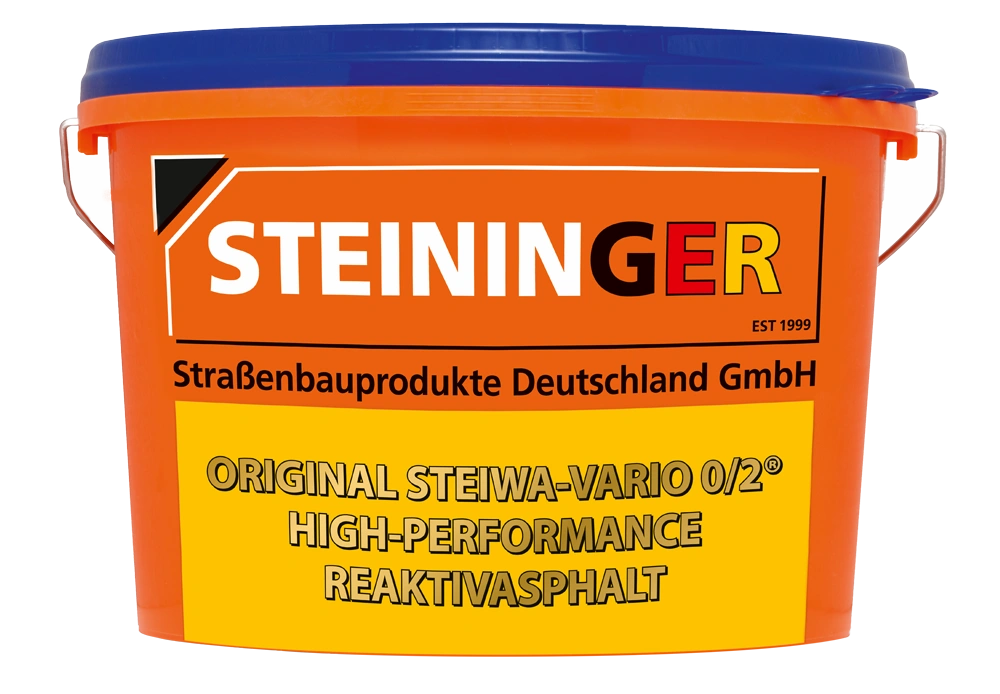 Original Steiwa Vario 02 Steininger Strassenbauprodukte Steininger ORIGINAL STEIWA-VARIO 0/2 Reaktivasphalt